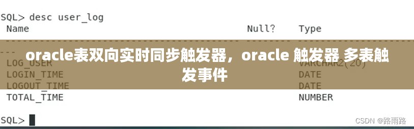 oracle表双向实时同步触发器，oracle 触发器 多表触发事件 