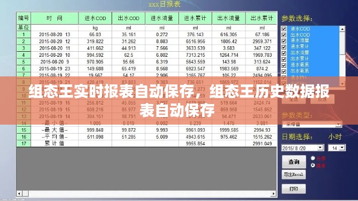 组态王实时报表自动保存，组态王历史数据报表自动保存 