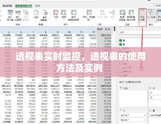 透视表实时监控，透视表的使用方法及实例 