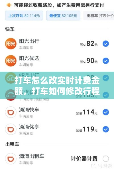 打车怎么改实时计费金额，打车如何修改行程 