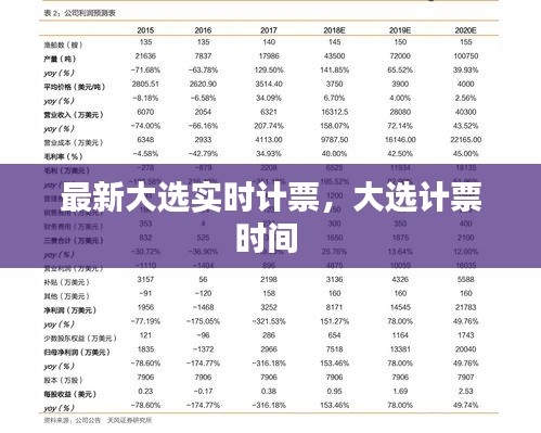 最新大选实时计票，大选计票时间 