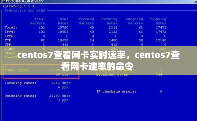 centos7查看网卡实时速率，centos7查看网卡速率的命令 