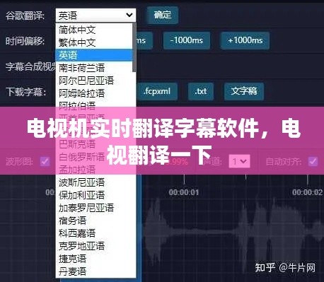 电视机实时翻译字幕软件，电视翻译一下 