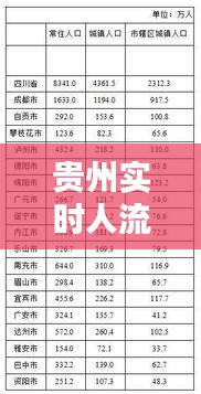 贵州实时人流情况统计表，贵州人口流出情况 