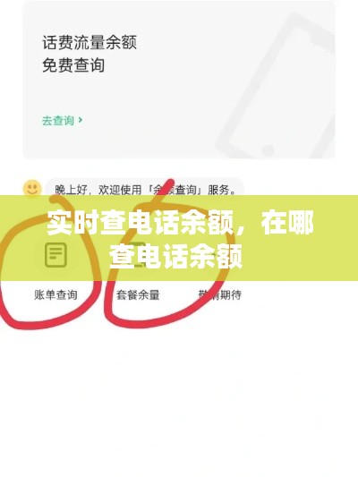 实时查电话余额，在哪查电话余额 