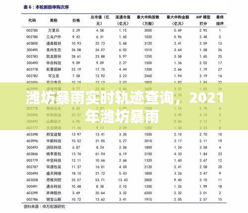 潍坊暴雨实时轨迹查询，2021年潍坊暴雨 