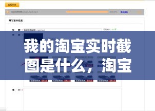 我的淘宝实时截图是什么，淘宝 截图 