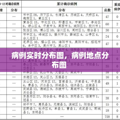 病例实时分布图，病例地点分布图 