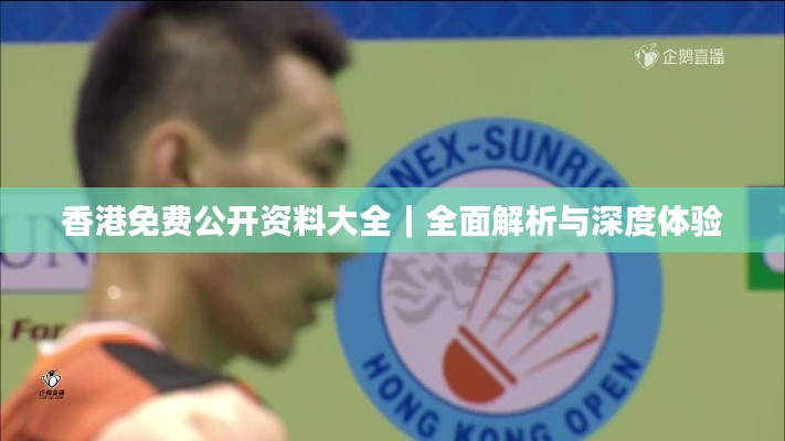香港免费公开资料大全｜全面解析与深度体验