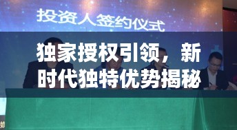 独家授权引领，新时代独特优势揭秘